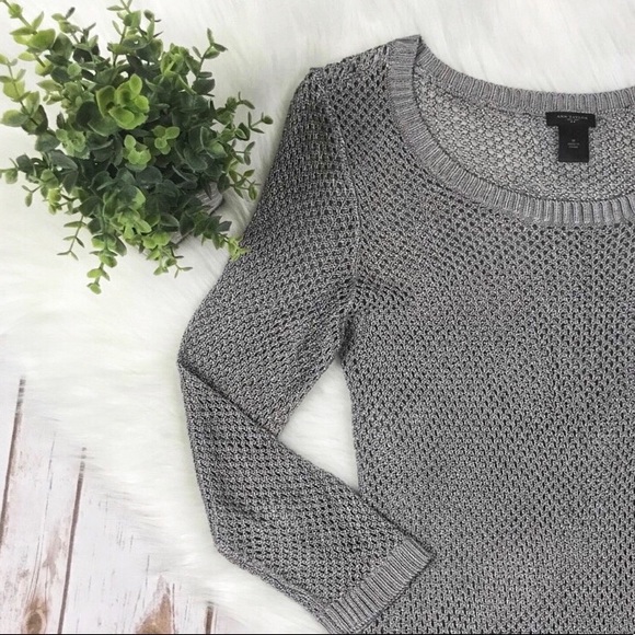 Ann Taylor Tops - Ann Taylor Knitted open Weave Tunic Sweater M